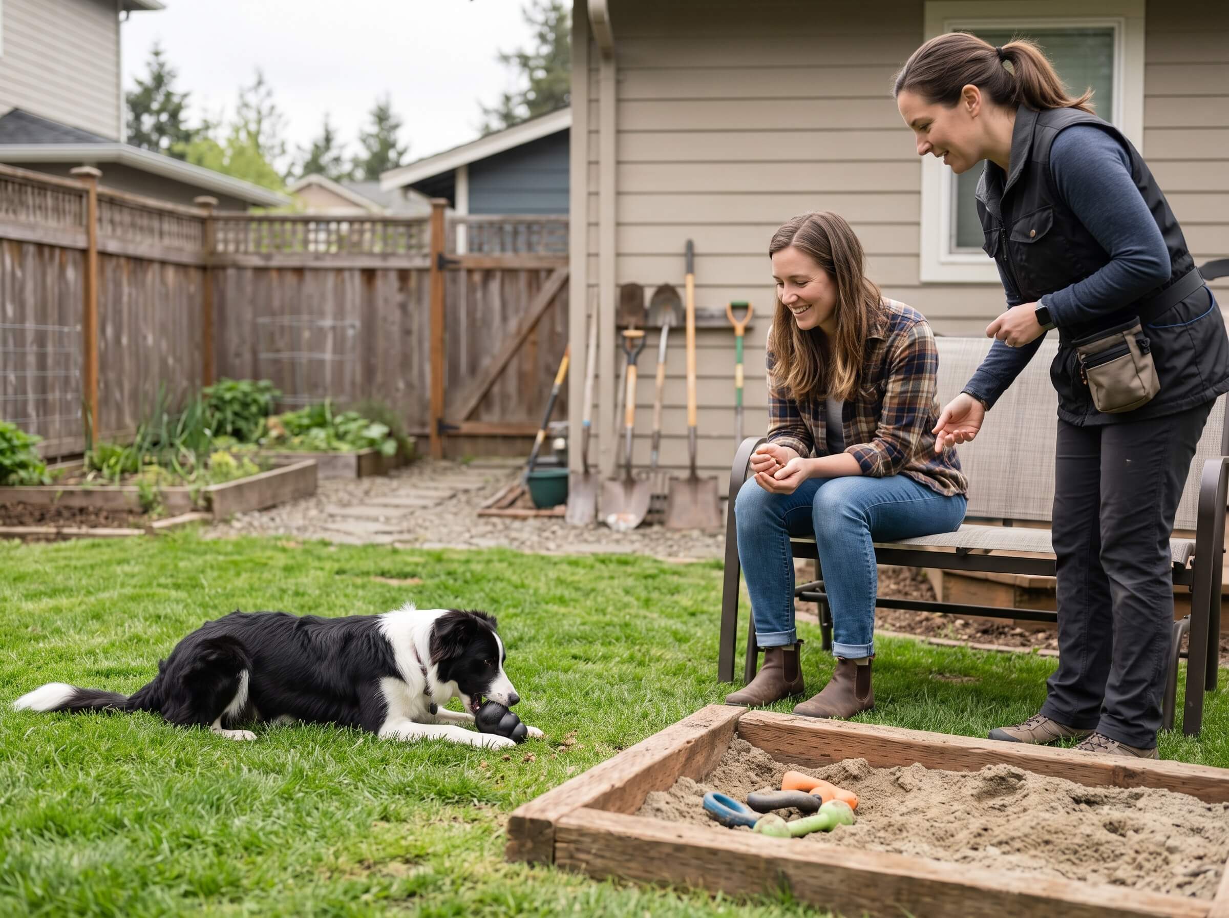 Dog behavior training for chewing and digging
